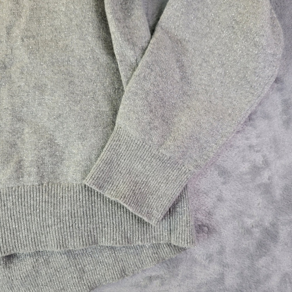 Banana Republic Womens M Gray Italian Yarn Wool Blend Sweater Quiet Luxury - Picture 2 of 9